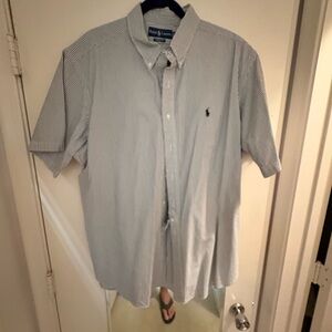 Polo by Ralph Lauren Men's Blue Striped Shirt